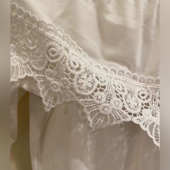 NWT SHEILAY SIZE MEDIUM WHITE OFF THE SHOULDER LONG SLEEVE TOP - Picture 6 of 8